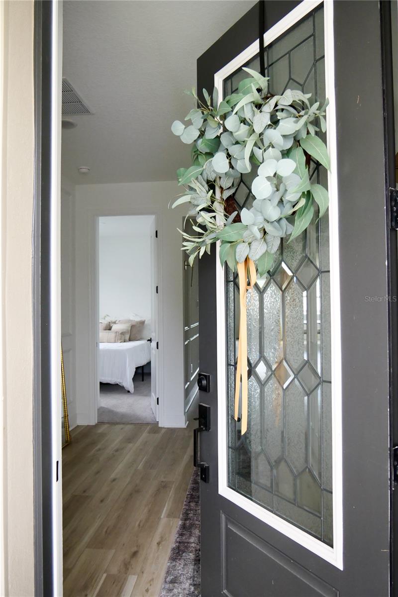 Front door entering into foyer