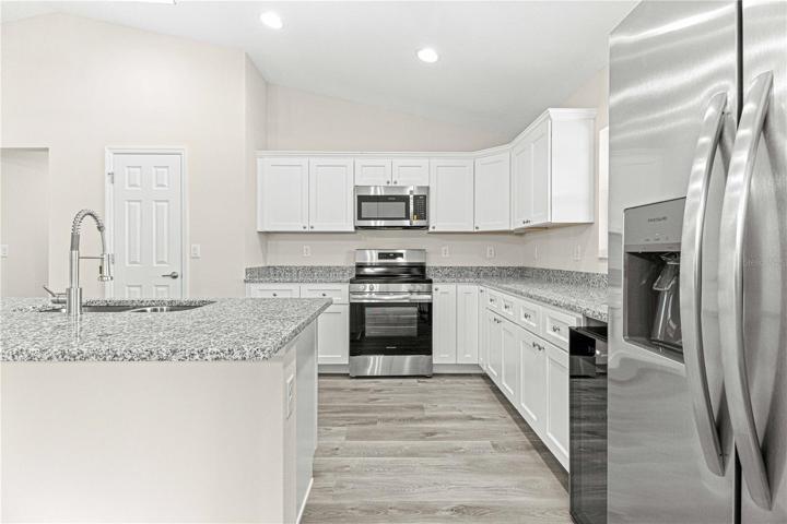 Stainless steel appliances including a wine fridge