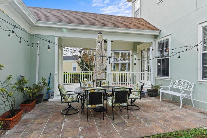Paved patio area