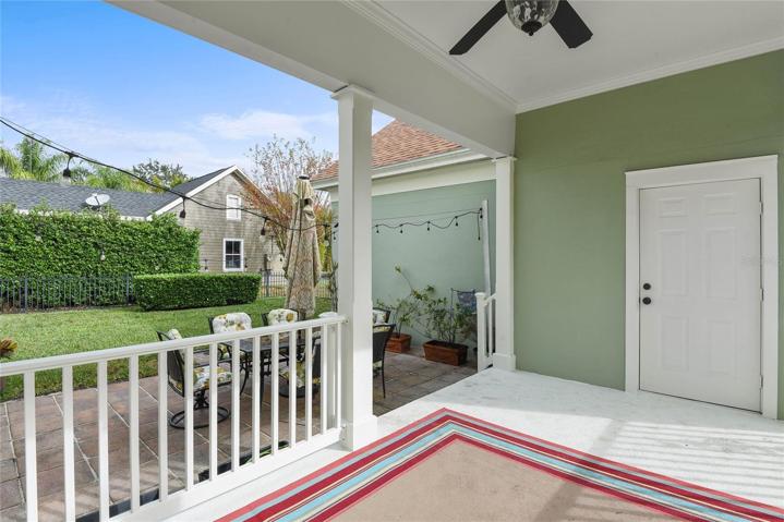 Lovely covered back porch