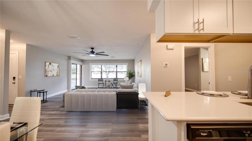 Living room/ Kitchen/ Dining(Virtually Staged)