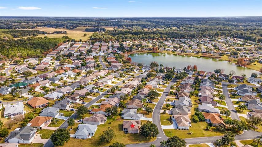 Looking EAST: Eastern side of the VILLAGE of AMELIA is bordered by Cherry Lake Road/NE 90th St (row of trees) just outside The Villages.