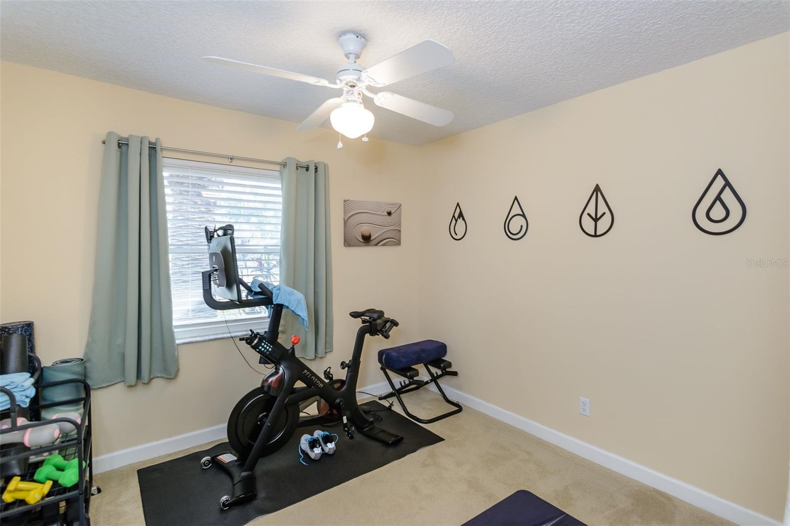 The third bedroom is currently being used as a workout room for the seller.
