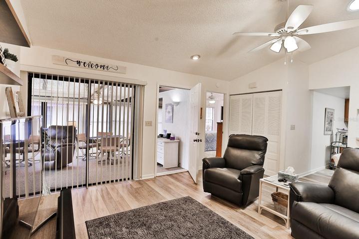 View of bonus room from living area