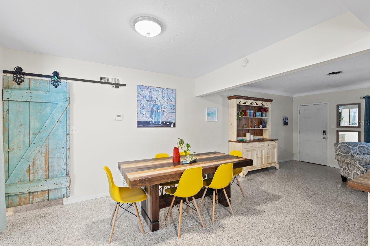 Dining Room located off the living room and kitchen.