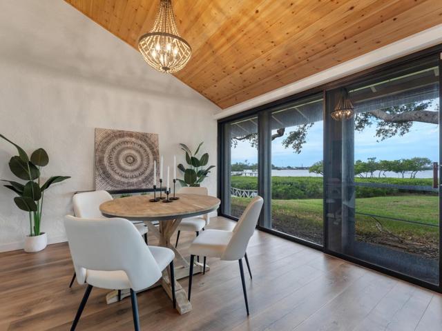 Dining area with Bay Views
