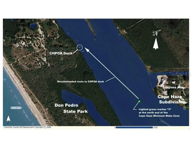 Cape Haze Association private dock and beach.