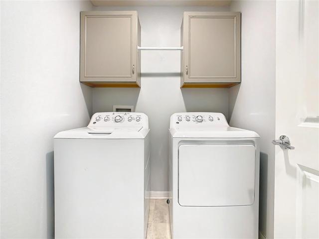 Washer and Dryer in Laundry Room.