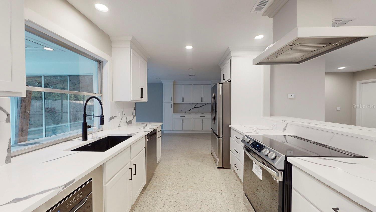 Custom cabinets with new quartz countertops