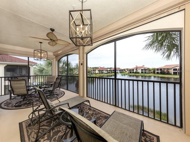 Sitting Area of Lanai with Roll Down Shutters