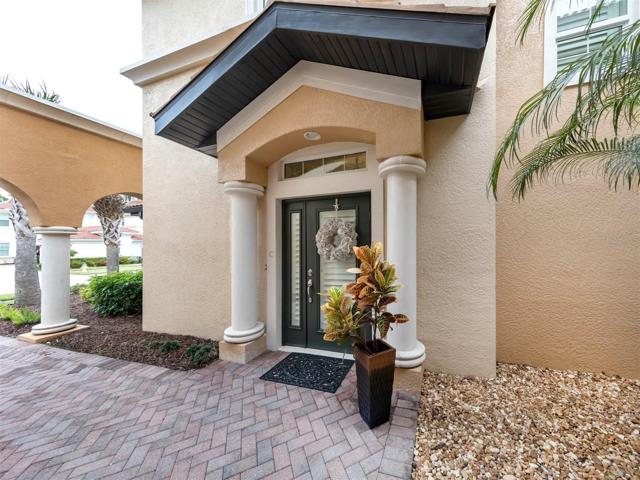 Front Door with Plantation Shutters