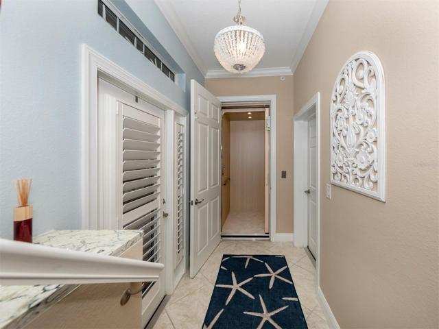 Front Door and Personal Elevator in Foyer