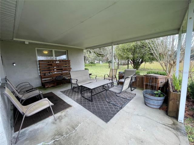 Covered back Porch