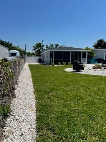 Side yard for parking a boat or trailer