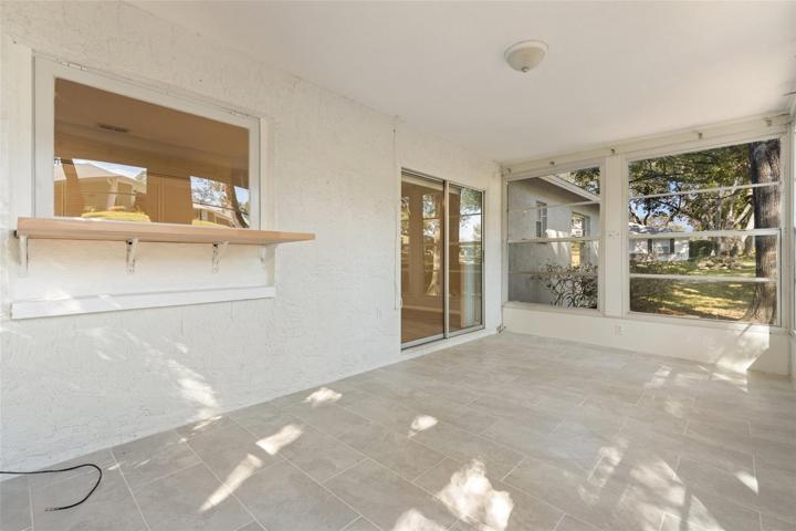 sun room showing serving window