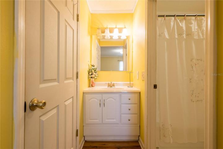 in-law suit sink and shower view