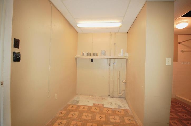 Storage area in garage