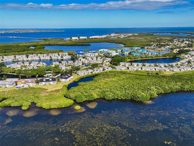 access out to the bay is between the mangroves