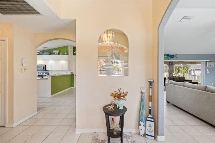 View from Front Door.  Kitchen left Living Room right