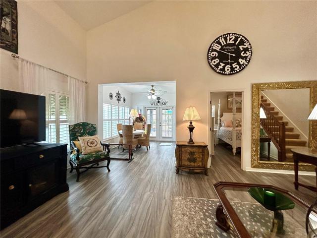 Overlooking great room into Master bedroom entry