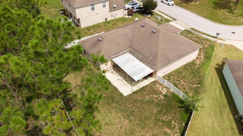 Aerial views of home and conservation area
