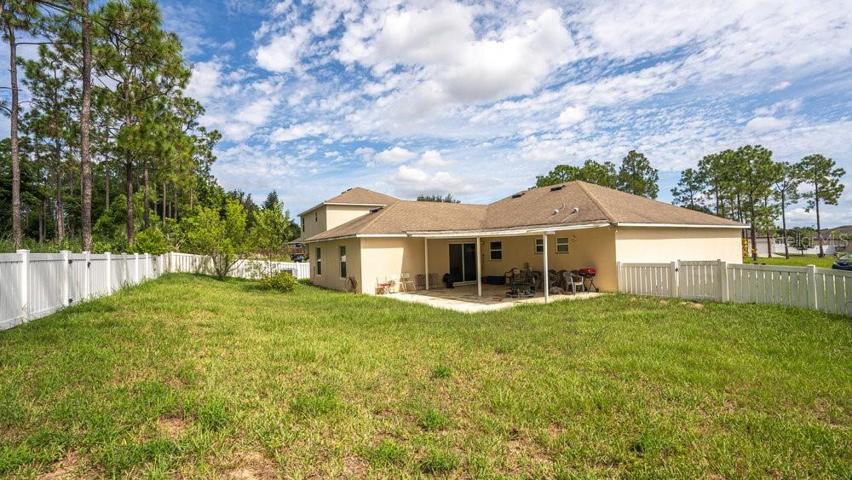 Very large fenced-in back yard