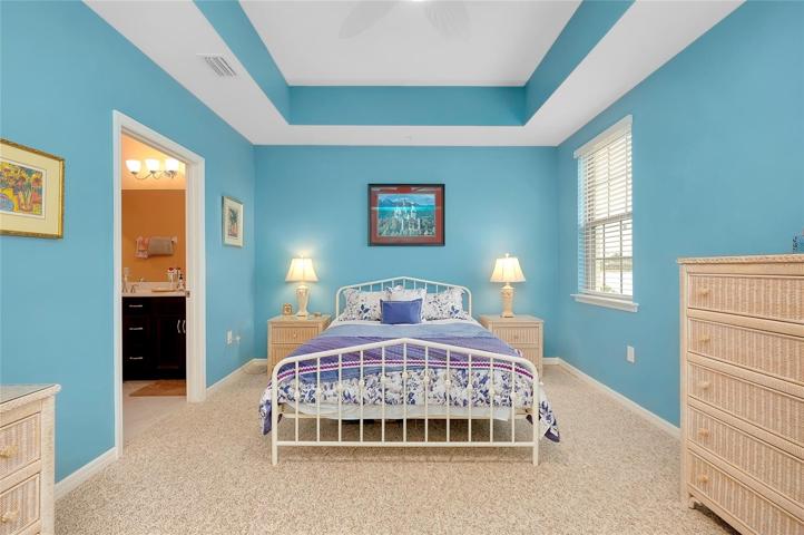 Primary Bedroom with Trey Ceiling