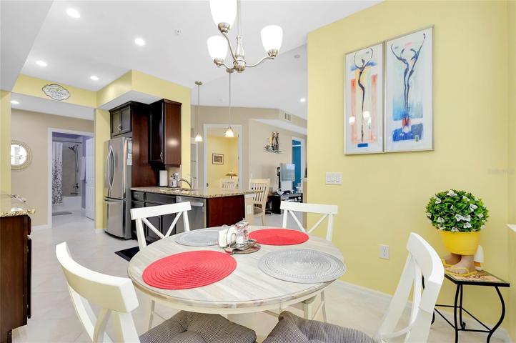 Dining area next to living room
