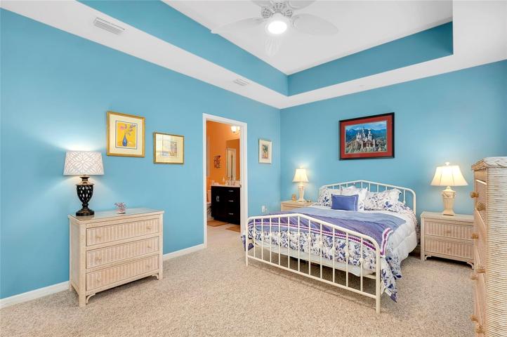 Primary Bedroom with Trey Ceiling