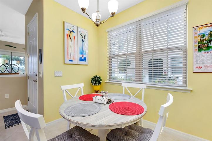 Dining area next to living room
