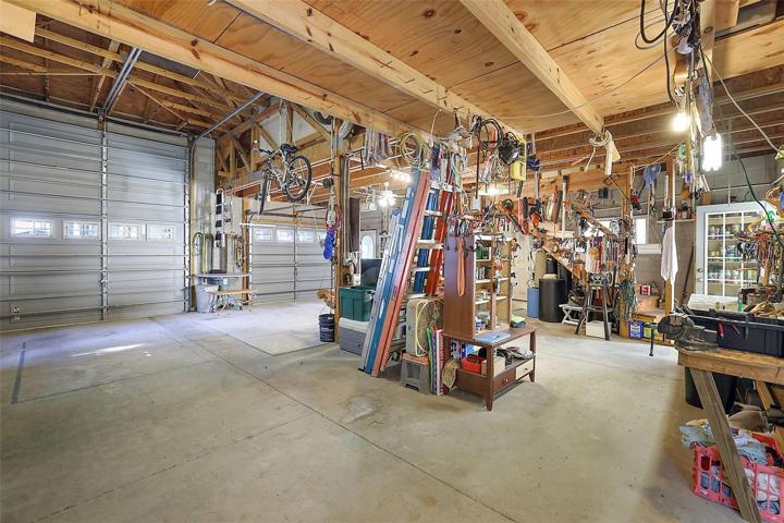 Inside garage
