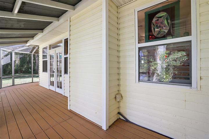 Back wrap around porch