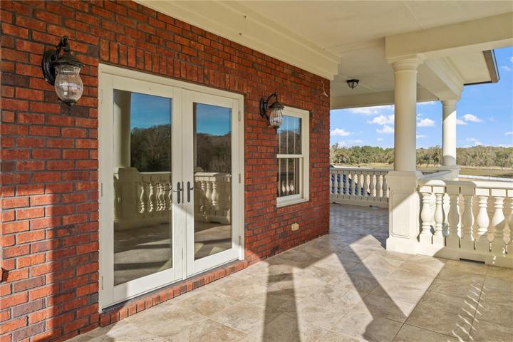 2nd story view of back balcony