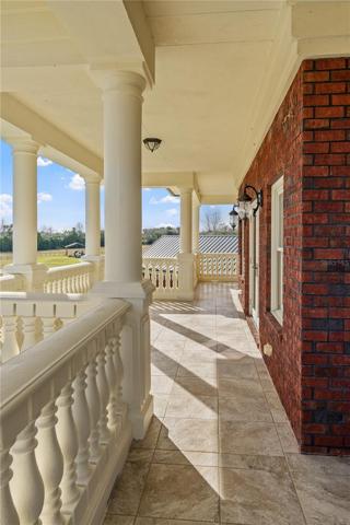 2nd story view of back balcony