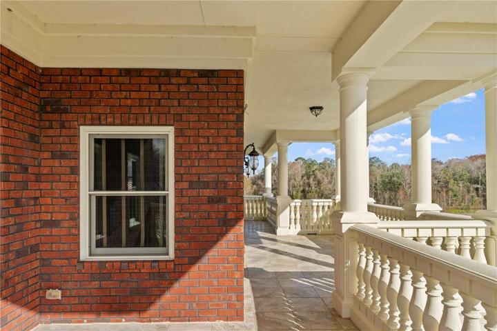 2nd story view of back balcony