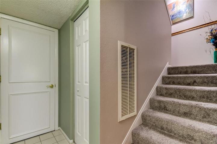 Conveniently Placed Under Stair Storage Closet!