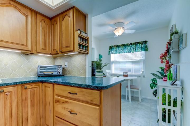 Kitchen Flows Seamlessly into a Very Spacious Eat In Section (7.1' x 8.2')!