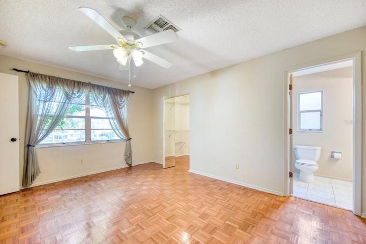 Master suite with double window view~