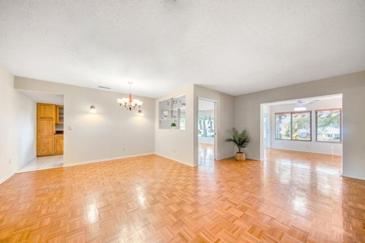 Kitchen to left and office/den opening to right~