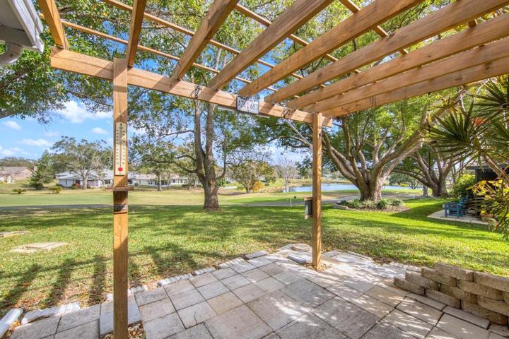 Golf course view patio with pergola~