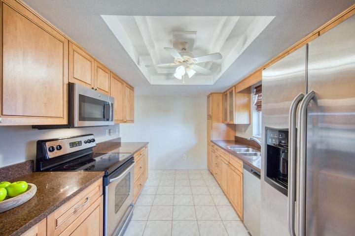 Updated kitchen with raised tray ceiling~