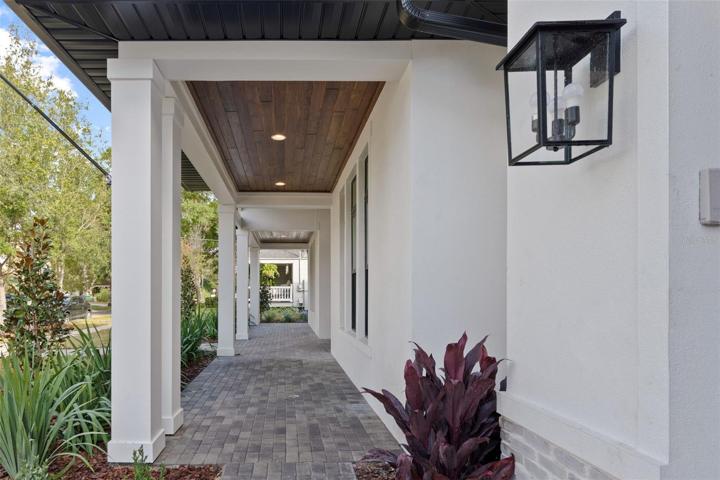 Large front porch on similar completed home