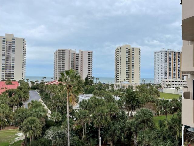 View of ocean from top of building