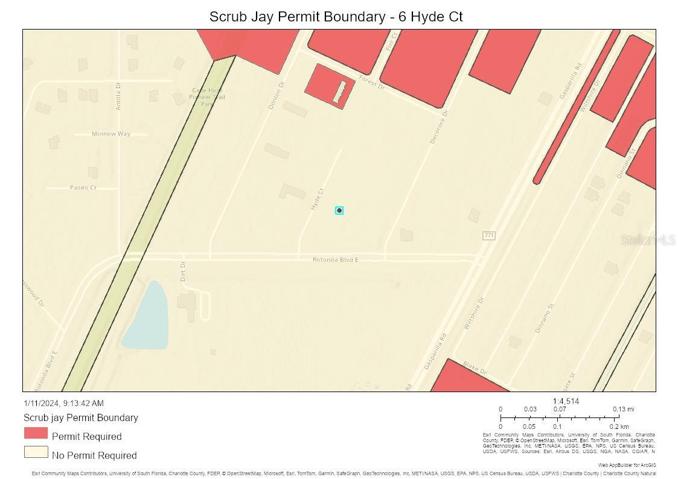 Scrub Jay Permit map