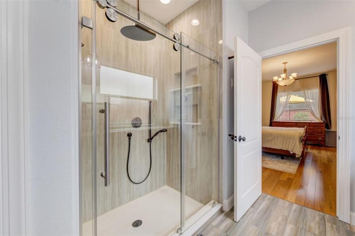 Custom Shower with framelss Glass Enclosure