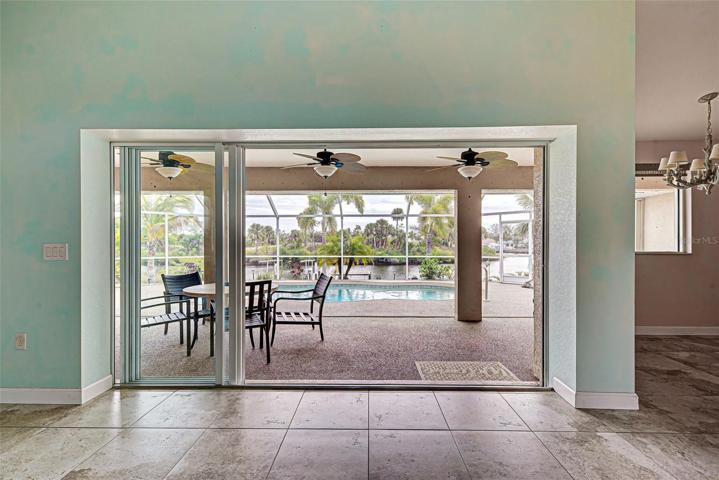 the lanai opens up to bring the inside out and the outside in.