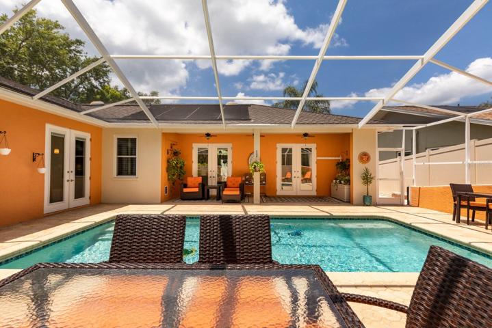 Pool Deck with Lanai living area, and Outdoor Living Area