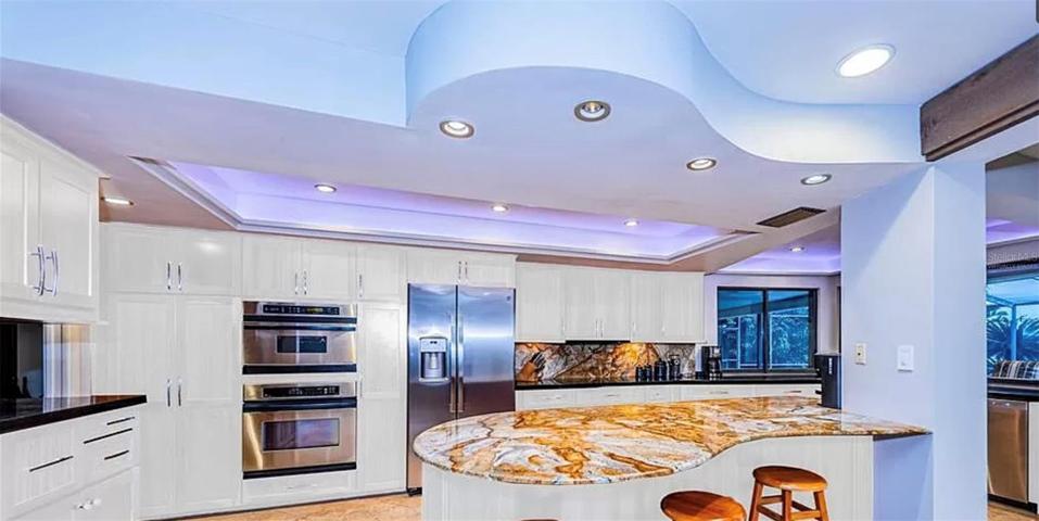 Virtually staged: What the kitchen could look like painted white.