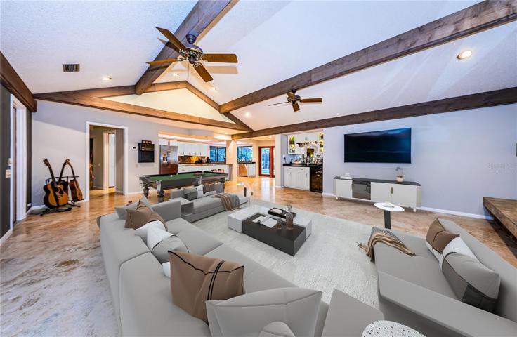 Virtually Staged: This room is so large. Picture it furnished and ready for fun.