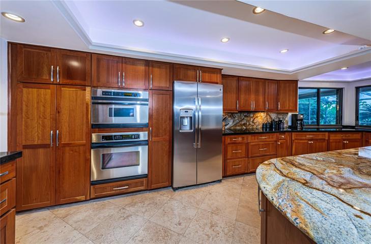 Solid wood cabinetry.